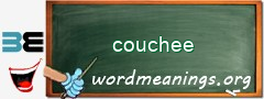WordMeaning blackboard for couchee